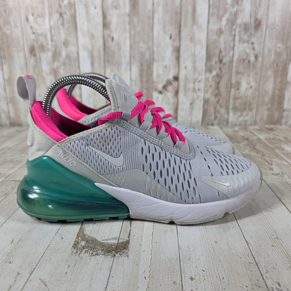 Nike Air Max 270 Womens Grey Pink Teal AH6789-065 Running Shoes Size 7